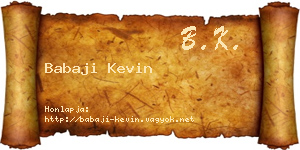 Babaji Kevin névjegykártya